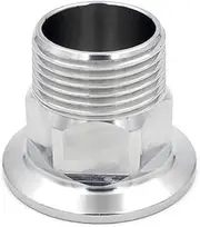 BSPT 1/2“ 3/4“ 1” 1-1/4” 1-1/2” 2“ Stainless Steel 304 Sanitary Hexagon Male Threaded Ferrule Pipe Fitting Fit for Tri Clamp (Size : DN25OD50.5MM)