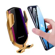 10W Qi Wireless Charger Fast Charging Air Vent Infrared Induction Automatical Lock Car Mount Car Phone Holder For 4-6.5 Inch Smart Phone
