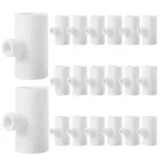 20Pcs Chicken Waterer PVC Tee Fittings Automatic Poultry Waterer Cups Nipples