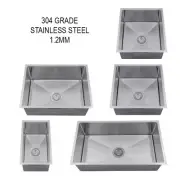 Undermount Topmount 1.2mm Handmade 304 Stainless Steel Sink Single Bowl
