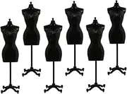 VANZACK 6Pcs Mini Doll Clothes Stands Decorative Mannequin Display Models for Doll Dresses Smooth Surface Safe for Showcasing Outfits Doll Houses