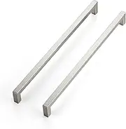 18 Pack Cabinet Handles,12-3/5 Inch Brushed Nickel Cabinet Pulls,Kitchen Cabinet Handles Square Drawer Pulls Stainless Steel Drawer Hardware Handles, 320mm Hole Centers