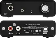 Topping DX1 HiFi DAC Headphone Amplifier Combo, 280mW x2 Home Audio Stereo HPA Amplifiers, USB to RCA/3.5mm/6.35mm Amp with TwoStage GAIN AK4493S XU208 32Bit/384kHz DSD256 for IEM (Black)