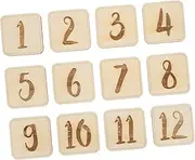 ERINGOGO Wooden Baby Milestone Cards 12pcs Growth Commemorative Cards Set for Newborn Photography Props