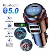 2pc Handsfree Wireless Bluetooth FM Transmitter Car Charger USB MP3 Player Audio