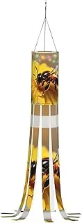 Halloween Garden bee and Flower Windsock Lights Halloween Lighted Windsock for Patio Yard Pathway Party Decor