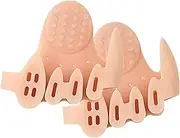 Byeaon Toe Spacers Correct Toes, Five-Hole Foot Separators, Thickened Foot Corrector, Arch Massage Half-Size Mat For Women Male