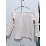 正韓衣服出清 全新 MADE IN KOREA 粉色千鳥格 平口 一字領