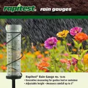 Rapitest Spiral Metal Rain Gauge with Stake, Luster Leaf 1646