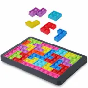 Jigsaw Puzzle Push it Pop Fidget Toy 27PCS Tetris Toys Anti-stress Bubble P Y6B7
