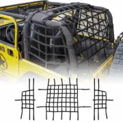 Top Mesh Restraint Protective Cargo Trunk Net for Jeep Wrangler TJ 1997-06 Black