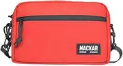 [DuDu] Shoulder Bag Unisex Red - Waterproof Polyester Bag with Zip, Belt Loops and Compartment for Tablet up to 7.9 Inches - Compact and Versatile Bag for Travel and Leisure, Red, red, L