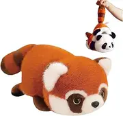Reversible - Soft Short Plush, Panda Plush Kids Toy | Red Panda Reversible Stuffed Animal with Pp Cotton Filling, Birthday for Home Decoration, Sofa Cushion, or Cozy Bed Buddy