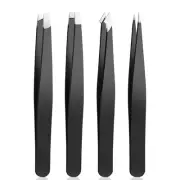Tweezer Set For Man Women,Precision Tweezers For Facial Hair Eyebrow Chin,4Pi...