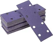X AUTOHAUX 50Pcs Sanding Discs Wet Dry Waterproof Hook & Loop Sandpaper for Woodworking, Automotive Refinishing 7.80"x2.76" 8 Hole 80Grit Purple Ceramic Abrasive