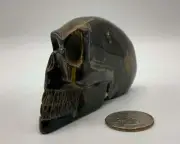 Tiger's eye skull stone carving metaphysical mineral tiger eye carved crystal s