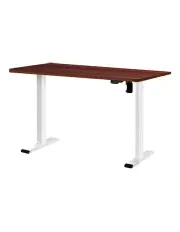 [Artiss] Electric Standing Desk in White/Walnut
