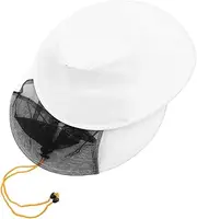 Kisangel Beekeeping Hat Bee Keepers Hats Beekeeping Veil Hat Netting Hat Mesh Faces Protection Hat Netting Head Net Hat Bee Net for Head Mesh Hood Cap ， White