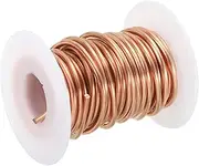 uxcell 19.68 Feet Solid Bare Copper Wire,10 Gauge 99.96% Pure Copper Wire 2.5mm Soft Beading Wire Metal Plant Stem Ties for Jewelry Craft (6m)
