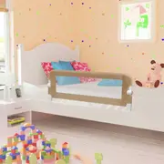 Toddler Safety Bed Rail Taupe 120x42 cm Polyester vidaXL