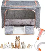 REDDOUDOU Puppy Incubator, Pet Atomization Oxygen Box, Incubator for Kitten and Puppies, Pet Nncubator with Nebulization Kit and Pets Blanket 100L