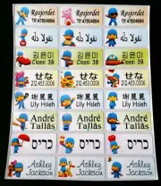 72 POCOYO Custom Waterproof Name Labels-SCHOOL,NURSERY(Buy 5 get 1 FREE)