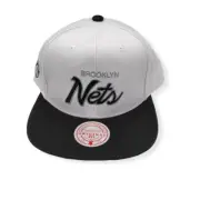 Mitchell & Ness Brooklyn Nets Heritage Script Adjustable Snapback Hat Cap