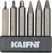 K457 Damaged/Stripped Screw Extractor Bit Kit, Screw Remover Set, Quick-Change 1/4-Inch Hex Shank, 6-Piece
