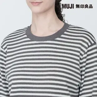 【MUJI 無印良品】女有機棉柔滑圓領長袖T恤(共5色)