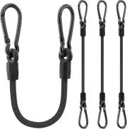 12 Inch Heavy Duty Bungee Cords with Hooks, 4 Pack