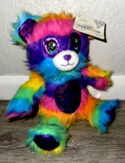 Brand New With Tags! Build a Bear Fluffy Rainbow Panda 9" Plush *RARE EDITION*
