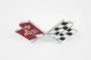 1967 Corvette Front Nose X Flag Emblem Dark Red Made in the USA (for: Chevrolet)