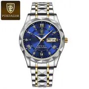 POEDAGAR Brand Business Luxury Watch Men Sport Waterproof Luminous Quartz Man Watch Steel Strap 2023 Calendar Clock Male Relgio GSE