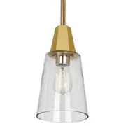 Robert Abbey Wheatley Clear Pendant Wheatley 6"W Mini Pendant - Brass