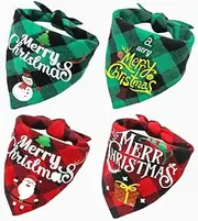 Christmas Cat & Puppy Collar Adjutable Collars with Bow Tie (RED)