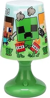 [Paladone] Minecraft Colour Phasing Table Lamp, Officially Licensed RGB LED Night Light for Kids and Gamers, Pop Culture and Gaming Merchandise