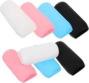 SAFIGLE 8Pcs Travel Bottle Sleeves Elastic Silicone Covers for Leak Toiletries for Shampoo Lotion Containers Multi Color