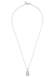 Crystal Haze Nostalgia Bear Silver-plated Necklace - One Size One Size