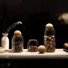Clear Glass Storage Jars (four sizes) with Cork Lids – Kitchen Spice & Pantry