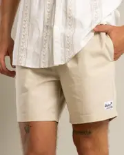 [Skylark] Skylark Men's Sustain Elastic Waist Shorts in Natural Size Large L Natural