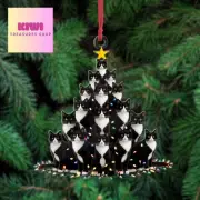 2d Flat Tuxedo Christmas Tree Ornament Tuxedo Lover Decor Cat Mom Gift Tuxedo