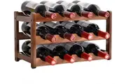3-layer Bamboo Wine Storage Rack (12 bottles)