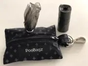 Dog Poo Bag Dispenser - Black Cross