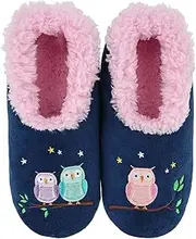 [Snoozies] Pairables Cosy Birds Womens Sherpa Fleeced Slippers ladies sizes 3-9