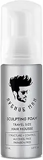 Avenue Man Sculpting Foam for Men - Travel Size (1.69 oz) - Firm Hold Volumizing Hair Mousse with Certified Organic Extracts - by Styling Hair Products - Alcohol and Paraben-Free Hair Volumizer - Made in the USA (1.69 oz)