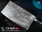 Nickel Damascus Classic Vegetable Cleaver Knife 7.2 inch Cookware Cutlery