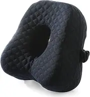 CJWLKJ Knee Pillow for Side Sleepers - Dual Concave Design Aligns Spine and Relieves Pressure - Memory Foam Leg Pillow with Strap for Back, Hip, Sciatica Pain Relief - Navy
