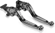 MAODOXIANG Handlebar Kits Motocycle Accessorise CNC Alum-inums Adjustable Extendable Folding Brake Clutch Levers for for aprilias dorsoduro 1200 2011-2015 2014 (Color : Titanium Black)