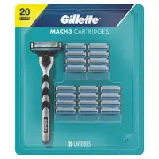 Gillette Mach3 Men's Razor Blade Refills (20 Count)