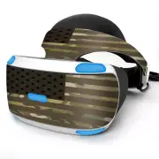 Skin Wrap for Sony Playstation PSVR Headset american flag camo military service